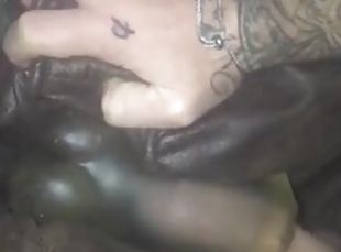 Tattooed hunk fucks fleshlight until sloppy dripping cumshot, fake ...