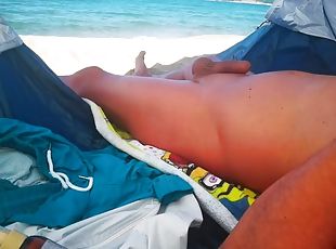 Trying Not To Get Hard Watching Teens On The Nude Beach - Soft Cock...