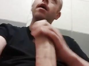 Sucking my own cock in a mall restroom