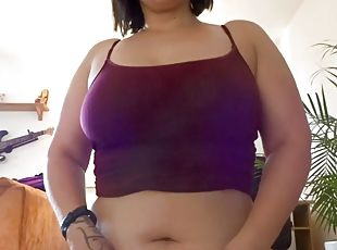 Fat little bitch showing off that body