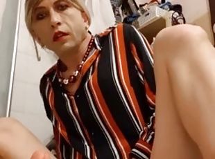 kæmpestor, orgasme, transvestit, anal, sperm, ridning, dildo