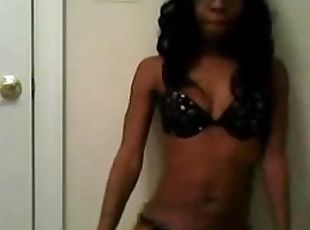 amateur, negra-ebony, adolescente, culo-sexy, lencería, natural, a-solas, posando