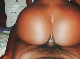 rumpe, pussy, babes, ebony, stor-pikk, creampie, riding, cowgirl, pikk