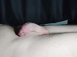 My White cut dick growing in Real time (hands-free) and handjob tur...