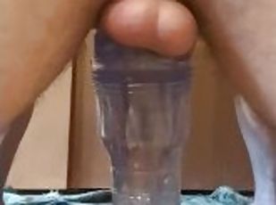 masturbation, amatör, gigantisk-kuk, leksak, creampie, smutsig, pov, kåt, sovrum, pojkvän