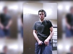 Horny Boy in Desperation Publicly Pees on Himself in the apartment Lobby