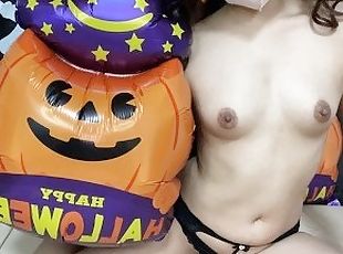 røv, onani, orgasme, amatør, japans, fingering, hentai, lille, halloween