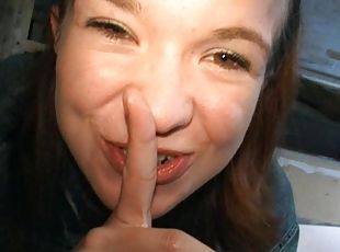 amatør, blowjob, cumshot, tenåring, hardcore, handjob, par, svelging, pov, cum