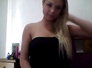 masturbación, coño-pussy, babes, rubia, natural, webcam, a-solas, afeitada