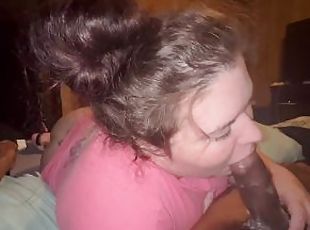 kone, blowjob, stor-pikk, deepthroat, creampie, svart, bbw, svelging, ludder, cum