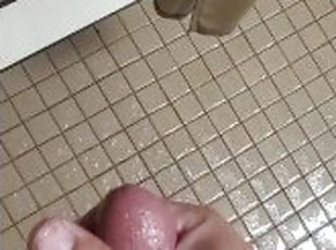 mandi, mastubasi, amatir, sudut-pandang, mandi-shower, seorang-diri, penis