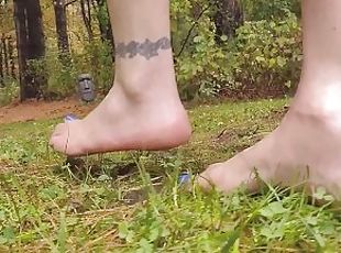 Living a FOOT FETISH FANTASY w Mistress Thursday walking BAREFOOT O...