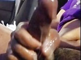 masturbation, public, amateur, ébène, énorme-bite, black, sale, ejaculation, bite