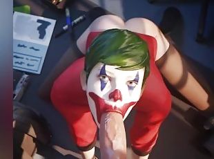 Victoria Chase Clown Fetish Blowjob Deepthroat (with sound) 3d anim...