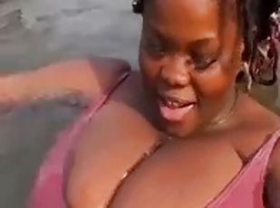 Boobs in the river