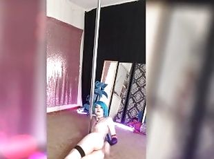 Jinx League Of Legends Cosplay Pole Dance Strip Session by SheyTheGay