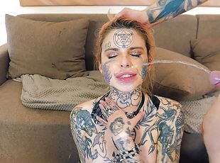 Russian Tattooed Whore Goes Wet, Polina Ice, 2on1, ATM, Balls Deep Anal, DP, Rough Sex, Pee Drink RPH001 - PissVids