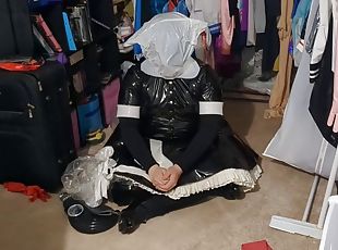 transvestit, amatør, bdsm, sjov, fetish, latex, solo, bondage, maske