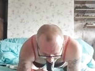 Request - dog cock dildo  blowjob and jerk off