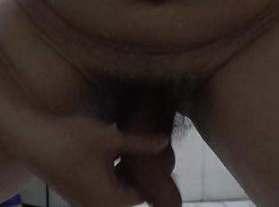 Masturbating with fingers at home