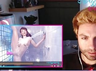Overwatch DVA Dildo's her Tight Pussy in the Shower  REACTION
