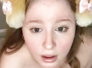 Naked BBW Pale Puppy Pet Girl Barking