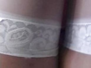 collants, ejaculation-sur-le-corps, gay, branlette, pute, lingerie, fétiche, solo, bisexuels