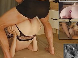 Hot Milf wife, teased with butt plugs, gets anal fucked - ending in...