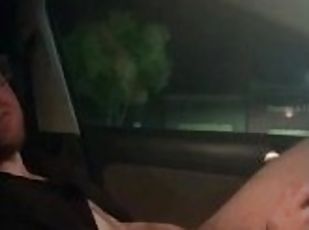 Blonde Boy Taking Time To Enjoy His Dick Late at Night in His Car  ...
