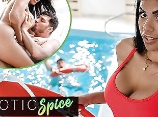 DEVIANTE - Big Tits Lifeguard Sheila Ortega saves a big cock so her...