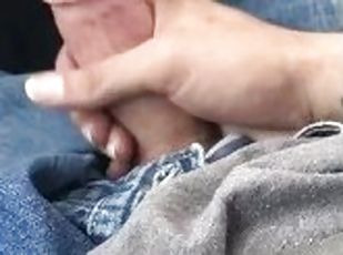 Caught masturbating in the car and didnt stop