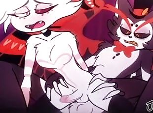 Hazbin Hotel Gay Animation Angel Dust x Husk