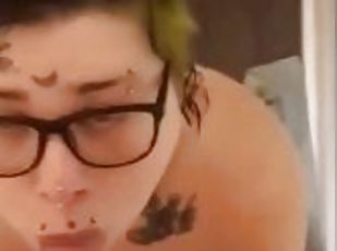 amatør, blowjob, cumshot, tenåring, bbw, pov, facial, cum, goth, tattoo