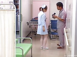 asiatisk, sykepleier, pussy, amatør, cumshot, japansk, kinky, fingret-pretty, sykehus, uniform
