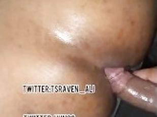 cul, levrette, grosse, amateur, anal, ébène, énorme-bite, ejaculation-interne, black, belle-femme-ronde