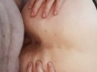 röv, otrogen, fru, amatör, gigantisk-kuk, milf, creampie, par, pov, knullande