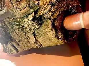 When there is no woman, even a hollow tree is suitable for an imitation vagina. It's so nice to fuck