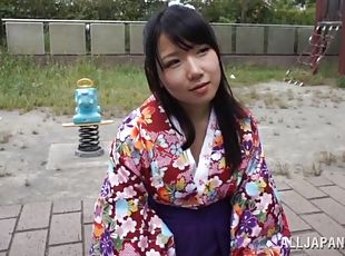 Asian Babe Gives A Hot POV Blowjob In Her Sexy Kimono
