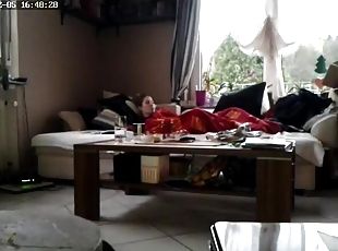 Caught my wife Masturbating under blanked with her nev Dildo. Caugh...