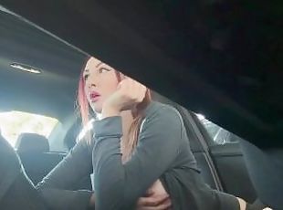 Artemisia Love smoking and showing her big tits in the car Full vid...