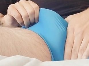 Rubbing My Buldge On The Bed Till Moaning Orgasm