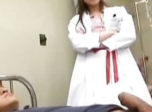 asiático, enfermera, japonés, corrida-interna, uniforme