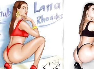 Fan Art of top actress Lana Rhoades (the frame is taken from the vi...