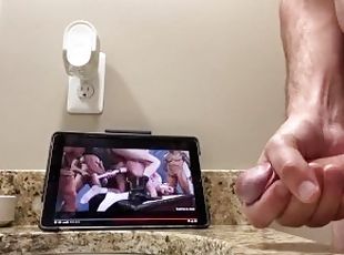 Watching a rough fuck pig gangbang because my fat whore of a step s...