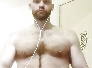 papá, masturbación, amateur, chorro-de-corrida, polla-enorme, gay, pajeándose, a-solas, papi