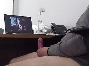 masturbare-masturbation, birou-office, public, amatori, jet-de-sperma, laba, camera, voyeur, camera-web, solo