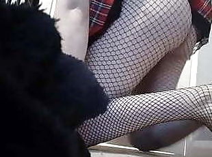 Showing off in my new fishnets :DDD