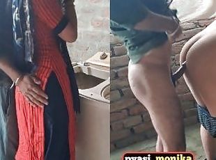 Big ass Indian desi milf maid gets hardcore fucking in standing dog...