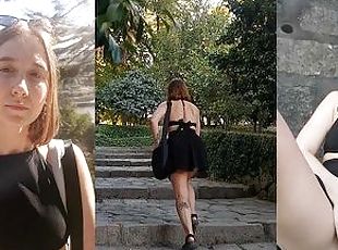 The Horny Girl's Walk: Masturbation, Excited and Squirt in a Public...