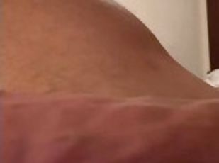 Intense cumshot in bed